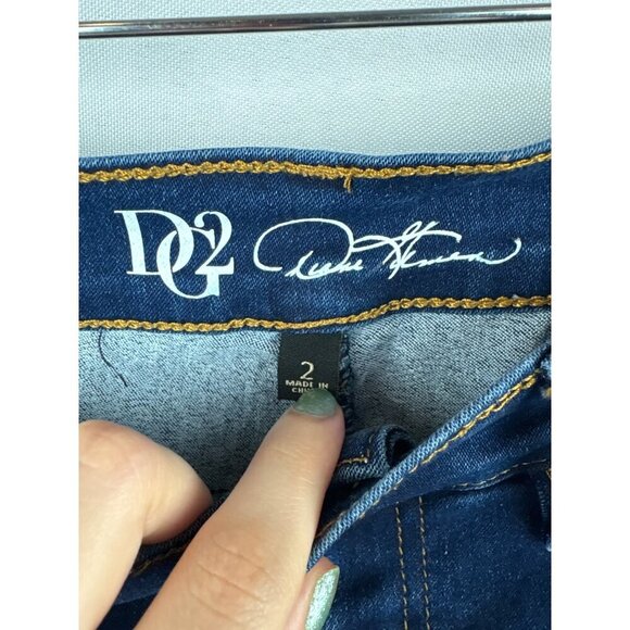 DG2 Diane Gilman Womens Blue Jeans Size 2 Cotton Blend - Picture 4 of 6